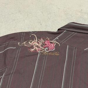 Anchor Blue Men's Brown and Red Shirt